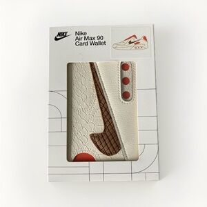 New In Box Nike Air Max 90 Wallet / Cardholder Snake Skin Python Orange Accents